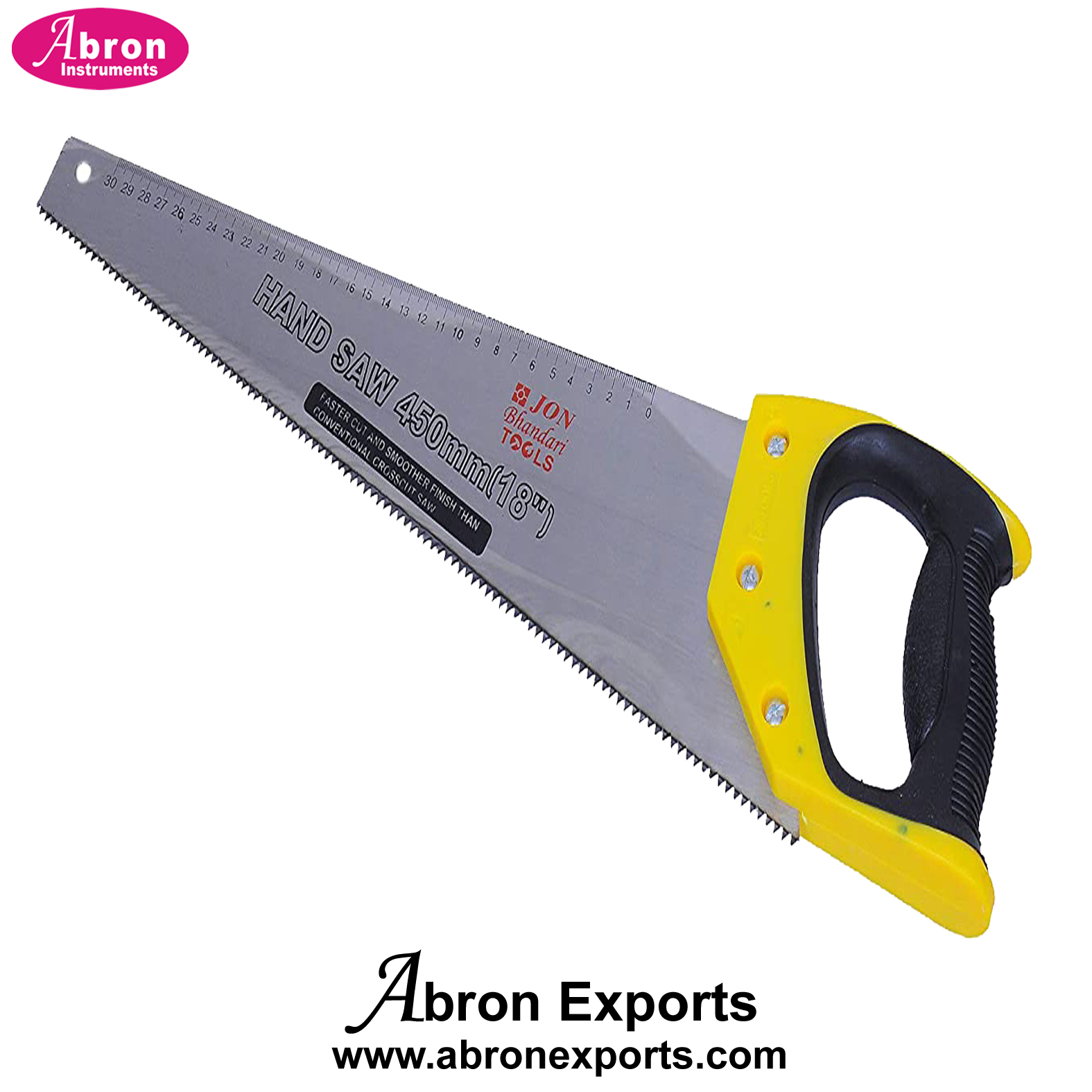 hacksaw Hand Saw with Hardened Steel blades 450mm (18 inch) Silver colour body For Professionals & Craftsmen abron AT-32HS